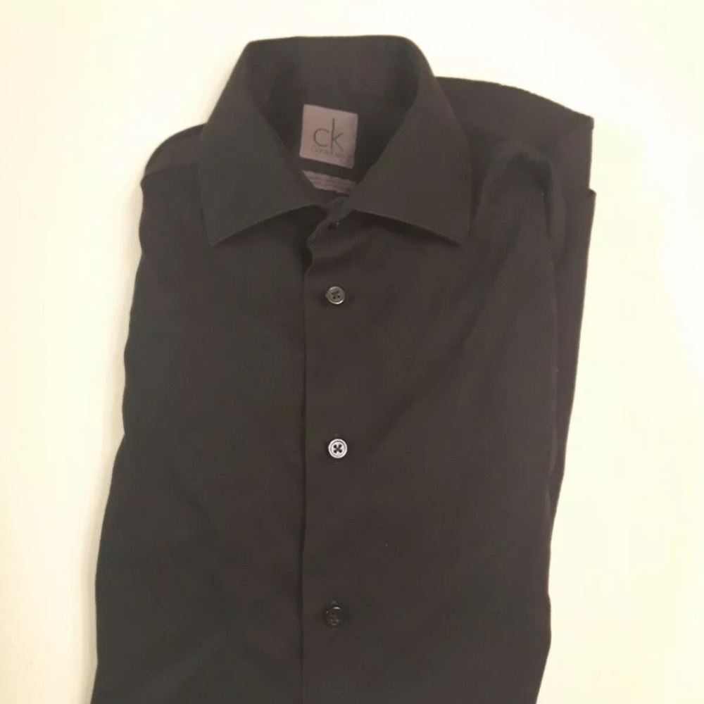 Men’s Calvin Klein Slim Fit Dress Shirt – No Iron | Size 14.5 (32/33) - Picture 9 of 15